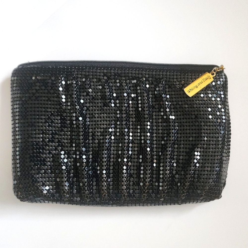 Whiting and Davis Vintage Black Mesh Clutch